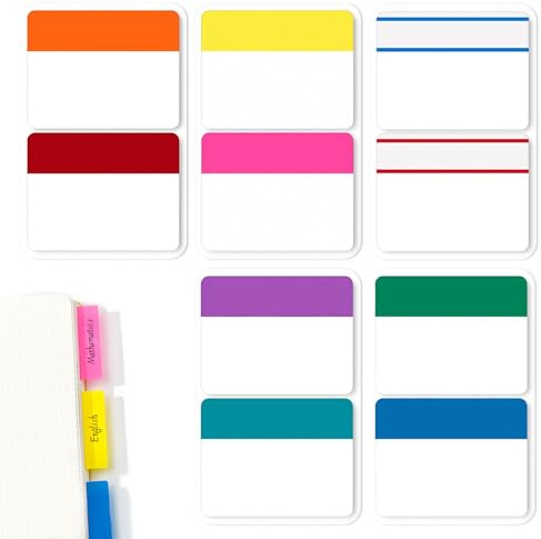 Sticky Index Tabs, 250Pcs Sticky Tabs Page Markers Writable Transparent Book Annotation Tab Large for Reading Index File Folders