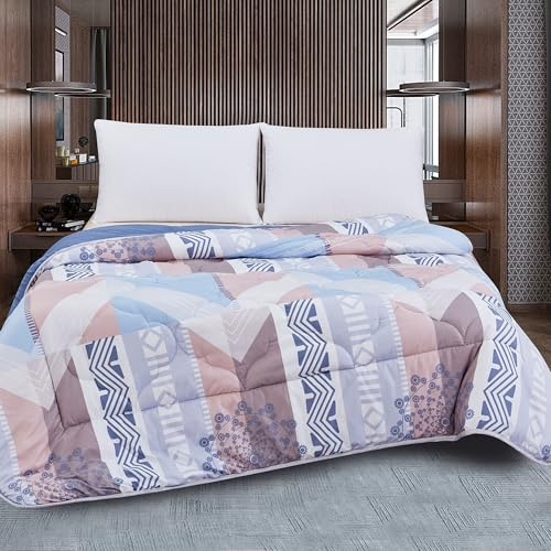 TIENDA EURASIA – Edredón Nórdico Reversible | Estampado Bicolor | 100% Relleno de Fibra Siliconada | Tacto Suave y Confortable de Microfibra 300g/m2 | Diseño Reversible (Estampado 5, Cama 135/150)