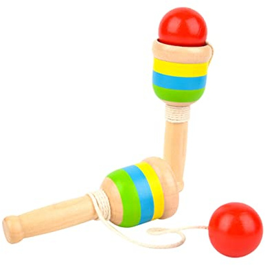 TOYANDONA Jouet Éducatif en Bois Portable 2pcs pour Garçon et Filles Favorise la Concentration et Développe L'habileté Jouet de Coordination Œil-Main