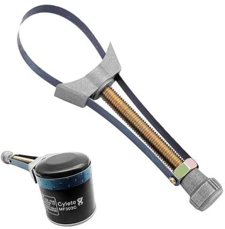 Chiave per filtro dell'olio con nastro metallico, chiave per la rimozione, strumento di rimozione del filtro dell'olio regolabile, strumento di rimozione del filtro dell'olio (60 mm - 120 mm)