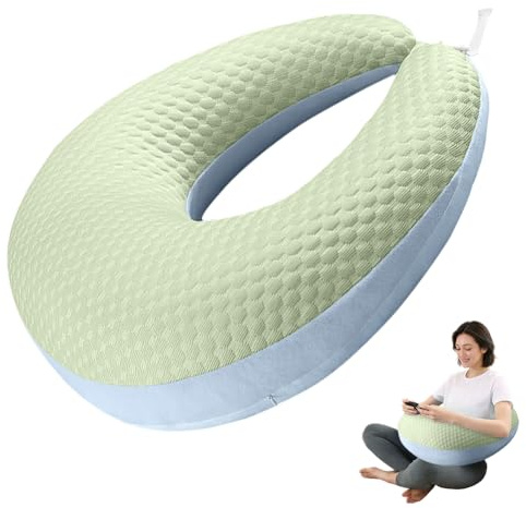 Tutamaz Cuscino ergonomico Crealis, cuscino di supporto all'uncinetto, cuscino di supporto, cuscino da gioco, cuscino da allattamento, cuscino ergonomico, leggero, portatile, allevia la tensione