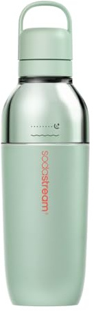 sodastream Fizz & Go Easy Mix – Bouteille isotherme en acier inoxydable 0,9L, double paroi, conserve chaud ou froid jusqu’à 6h, compatible machines, vert menthe