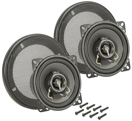 tomzz Audio 4000-005-1 TA10.0-Pro Lautsprecher Einbauset DIN 100 2-Wege Koax System mit Gitter 40 Watt RMS Polypropylen