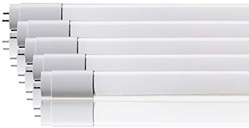 ZONE LED Juego de 5 tubos LED de 120 cm, luz blanca fría (6500 K), 1850 lúmenes, T8, G13-18 W (equivalente a 36 W), incluye arranque, tubo fluorescente, tubo fluorescente LED