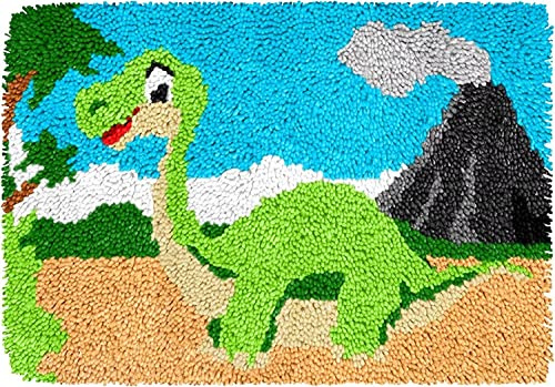 ROCKY&CHAO Latch Hook Rug Kits, Home Carpet Rug Making Kits, DIY Crochet Kits Embroidery Kits Needlework Crafts for Home Decor, Latch Hook Kits for Beginners Kids Adults, 50 X 38 cm