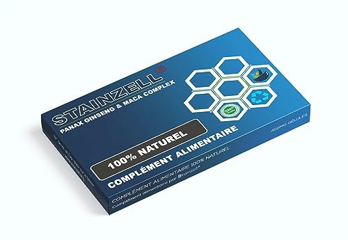 STAINZELL - Ultra Puissant - Nouvelle Formule Améliorée - Complément Alimentaire Diététique Panax Ginseng & Maca [12 Gélule]