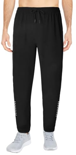 AUYAO Pantalones Chandal Hombres, Pantalones Deportivos Hombre de Secado Rápido, Pantalon Largos Chándal Bolsillo Elásticos, Pantalones Activos Suaves, Ligeros y Transpirables, L