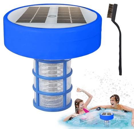 Ionizzatore solare per piscine, purificatore automatico 'acqua, pulizia della piscina a ioni di rame, luci LED multicolori, efficace di cura della piscina per vasche idromassaggio d'acqua
