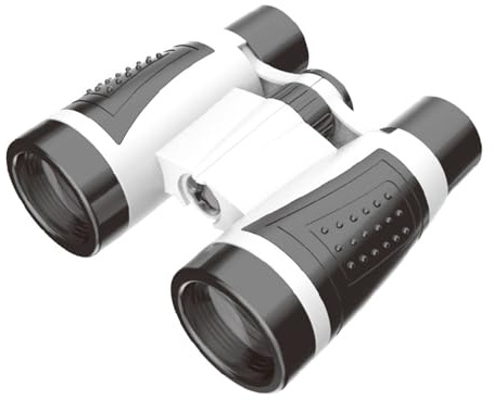 Children Telescope Kids Toy Binocular 8x30 Magnification Clear Lens Adjustable Lightweight Educational Handheld Binoculars for Toddlers Portable Gift Black White
