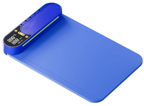 Vituord LCD-skärm värmeplatta, 35 x 22,5 cm reparations-värmeplatta, temperaturkontroll från 0 till 120 °C, med LED-dammindikatorlampa, för smartphone och surfplatta skärmseparatorer/reparation