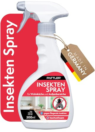 Pattler Insektenspray 500 ml – Fliegenspray & Mückenspray – Insektenspray für Innenräume – Ungezieferspray gegen Fliegen, Mücken & weitere Insekten – Wohnung, Keller & Schlafzimmer