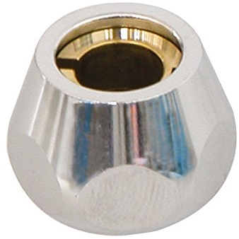 Quetschverschraubung | Quetschüberwurf | 1/2 Zoll x 10 mm | Für Kupfer-Rohre | Anschluss von Armaturen Verchromt