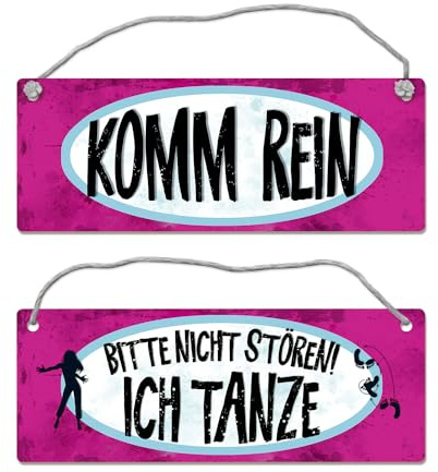 Bitte nicht stören - ich tanze Wendeschild mit Kordel
