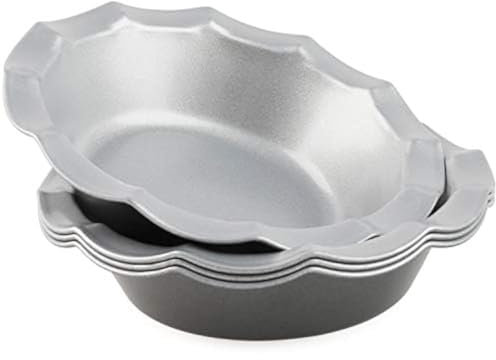 Mini Pie Pans Set of 4 Small Pie Tins Nonstick Round Pie Plate for Baking