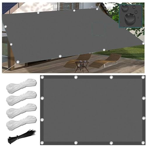 Sun Shade Sail 2x3M Rectangle Waterproof 95% UV Block Garden Sunscreen Awning Canopy with Rope Breathable Square Patio Sail Pergola for Outdoor Garden Patio Yard Lawn