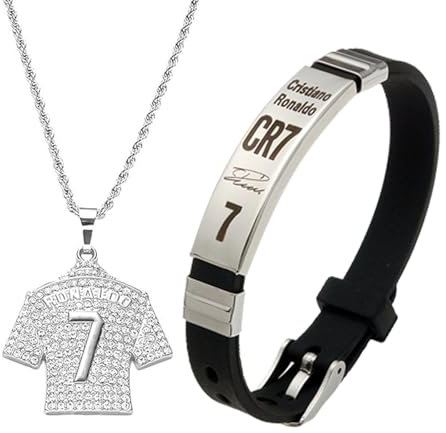 Fußball Kette, Kette, Ketten für Jungen, Fussball Armbands Jungen, Trikot Anhänger, Fußball Trikot Halskette, Fußballsport Armband, Fußball Halsketten Armband für Geburtstagsgeschenk für Jungen