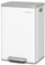 SONGMICS Kitchen Bin 50 L, with 15 Bin Bags, Stainless Steel, Removable Plastic Inner Bucket, with Lid, Handles, Soft Close, Cloud White LTB595W01