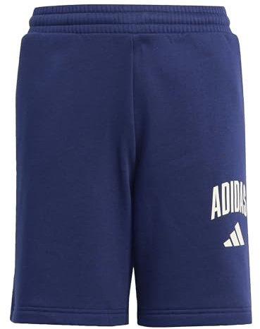 adidas Unisex Kinder Seasonals Collegiate Typography Short, Dark Blue/Off White, 15-16 Years