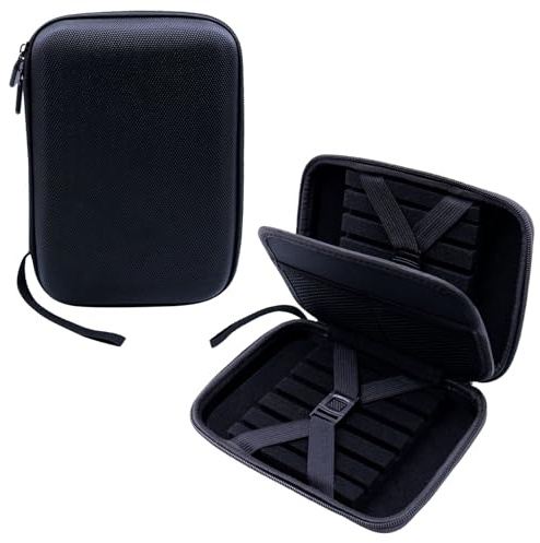 Rongrongago Bolsa para Dardos Estuche, Dartscase Tiene Capacidad para 12 Dardos Fabricado en EVA Resistente Bolsa para Dardos con Cremallera y Asa para Guardar Dardos y Accesorios