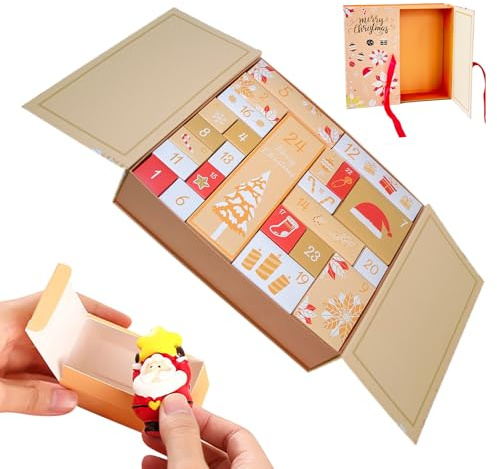 Calendrier de l'Avent de, 24 boîtes de pliantes de Boîtes 2025, calendrier de l'avent vide pour vous remplir pour les stocks de friandises