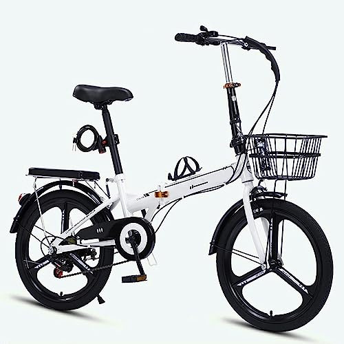 Bicicletas Plegables, Bicicletas para Adultos, transmisión de 7 velocidades, Ligeras y Plegables para desplazamientos Diarios, Adultos, Adolescentes, Hombres y Mujeres, B, 20 Pulgadas