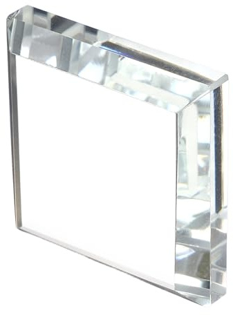 PATIKIL Clear Glass Paperweight, 1.57 x 1.57 x 0.39 Inch Clear Paperweight Decorative for Home Decoration Reading Photography Daily Office Gifts, Clear(Square)
