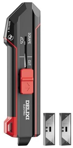 YICH Cutter professionnel 4 en 1 avec 10 lames trapézoïdales en acier au carbone SK5 Couteau Couteau à tapis Couteau à gratter professionnel Combinaison