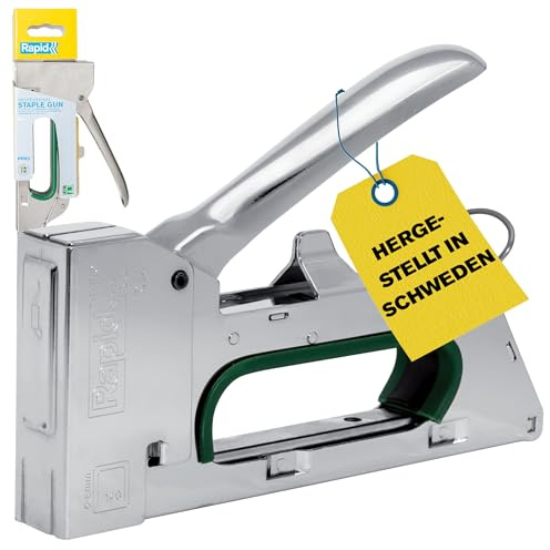 Rapid R14 PRO Graffatrice Manuale per Graffe per n. 140, Dotata di Impugnatura Ergonomica, Parti Interne in Acciaio, Adatta a Lavori di Tappezzeria, Realizzata in Svezia (5001670)