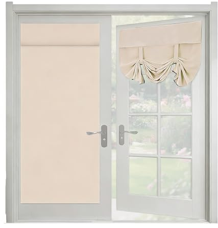 Tende oscuranti per porte francesi, oscuranti, tende da porta francesi, tende da incollare sulle tende, tende per porta scorrevole, 66 x 173 cm, beige
