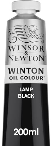 Winsor & Newton Winton Oil Color, 200ml (6.75-oz) Tube, Lamp Black