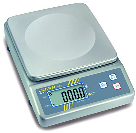 KERN Kompakte Edelstahl-Tischwaage mit Eichzulassung, Wägebereich 30kg, Ablesbarkeit 10g
