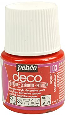 Peinture - Deco outdoor - Coquelicot Mat - 45 ml - Pébéo