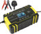 Car Battery Charger 12V/24V Portable Intelligent Automotive Battery Charger and Maintainer 3-Stage Pulse Repair Charger with UK Plug LCD Screen 6 Chargering Mode for Cars Truck Motorcycle Boat