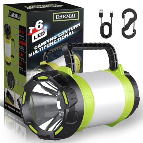 DARMAI Rechargeable Camping Lantern - 800LM, 6 Lighting Modes, Waterproof, Portable LED Light for Camping, Hiking, Emergencies & Outdoor Adventures