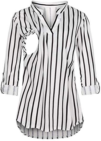Chaconka T-shirt Maternité Manches Longues Blouse Femme