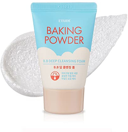 Etude House Baking Powder B.B Deep Cleansing Foam 1 fl.oz.(30ml) | Small Travel size Perfect Cleansing Wash | Removes Pore Waste and Dead Skin Cells