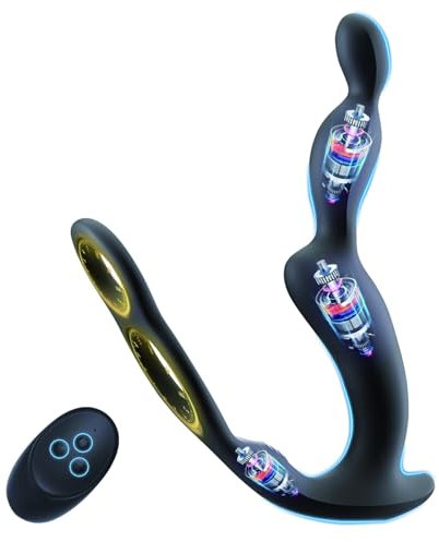 PQKuss 3 Motoren Analvibratoren für Mann Prostata Stimulation mit Penisring Analplug für Frauen Sexspielzeug Vibrator Dildo Vibratoren Silikon Sex Toy Sex Spielzeug für die Männer Frau