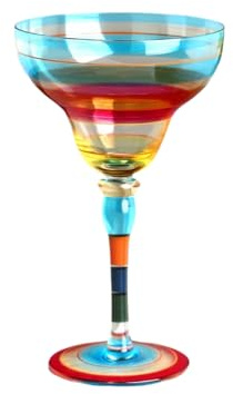 Verres à margarita soufflés à la main, verres de bar modernes, verres à cocktail, à boire pour fête à la maison, mariage, cristal transparent (blue wave, 1pcs)