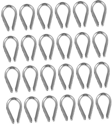 MAGICLULU 1 juego Guardacabos De Acero Inoxidable Con Forma De Corazón De Pollo Guardacabos Para Aparejos Cables Colgantes Guardacabos Cables De Acero Guardacabos Tubos De piezas