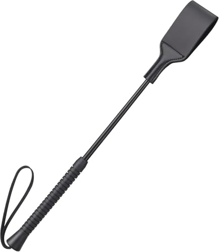 Grahoe Horse Whip, 18Inch Premium Riding Crop Horse Whip for Equestrian Sports,Black, with Non-Slip Handles Crop Riding Horse Crops for Horses Whip Supply
