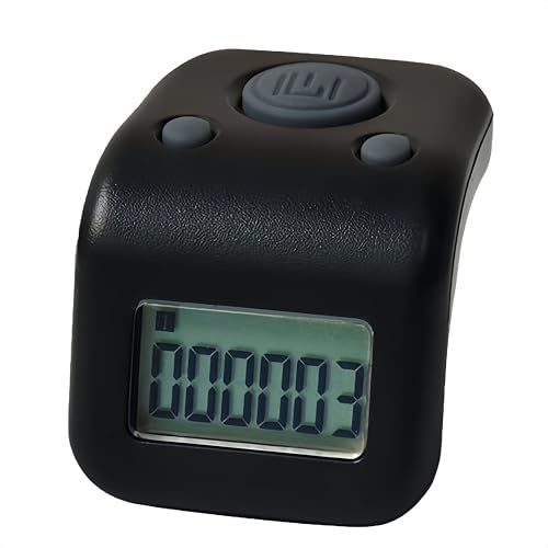 Générique Compteur de Tours et de Scores de Gym, Compteur à 6 Chiffres Rechargeable avec écran LED, étanchéité IP65,pour Les Tours de Natation, Les Tours de Boxe, Les entraînements HIIT (Noir)
