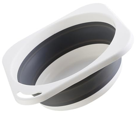 BELLIFFY Bassine Pliable Multifonction Grise Moyenne pour Lavage Vaisselle Linge et Rangement Cuisine Bac Portable Camping et Usage Domestique