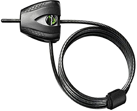 Master Lock Kabel Phyton zur Diebstahlsicherung mit Schlüsselschloss für Fahrräder - bis 180 cm längenverstellbar 8417DPRO Schwarz