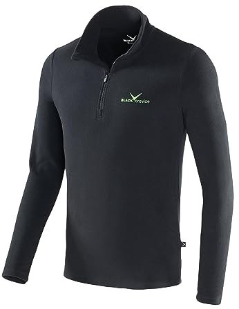 Black Crevice Herren Fleece Skirolli, schwarz/grün, XL