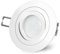 SSC-LUXon RF-2 schwenkbare LED Decken Einbauleuchte flach (30mm) dimmbar rund & weiß - mit wechselbarem 4W LED Modul warmweiß für 230V