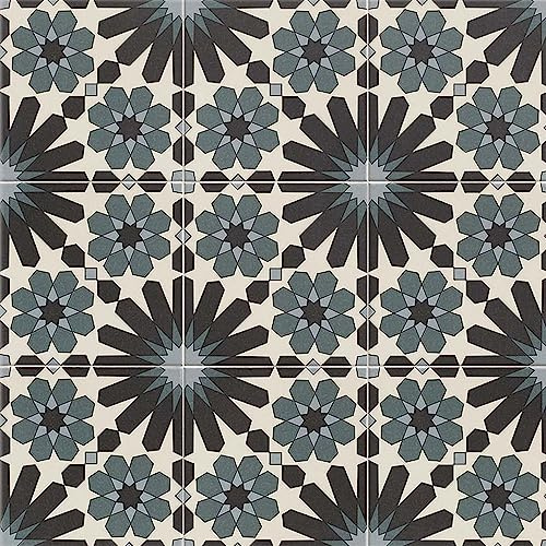 Piastrelle in ceramica marocchina, 20 x 20 cm, 1 mq, piastrelle da pavimento e da parete in bagno e cucina, FL8022