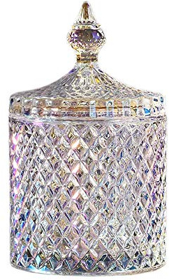 Rainie Love Home Basic Food Storage Jar with Lid, Cookie Tin,Biscuit Barrel,Decorative Candy Jar - 12 oz