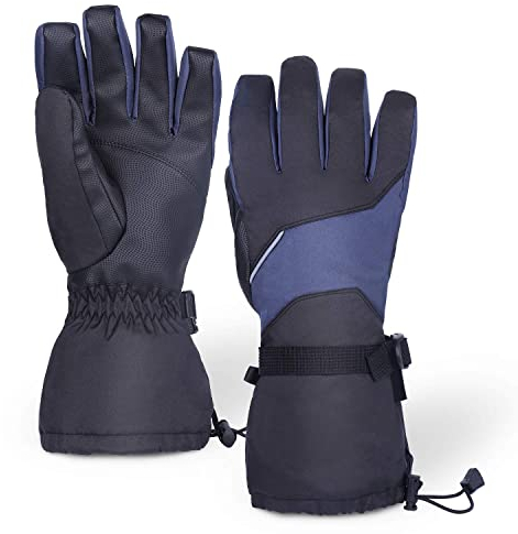 BRIGENIUS Skihandschuhe wasserdichter und atmungsaktiver, Warme Touchscreen Handschuhe für Herren und Damen, Fahrradhandschuhe für Reiten Laufen Skifahren Wandern Radfahren (L)