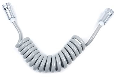 NUZAMAS Piezas sanitarias Muelle 1/2 Manguera de ducha flexible para agua sanitaria inodoro bidet pulverizador línea telefónica manguera sanitaria accesorios de baño-gris