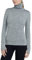 TCA Frauen Winter Langarm Laufshirt mit Reißverschluss - Hellgrau, M